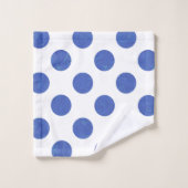 Modern Large Blue Polka Dot Towel Bad Handdoek (Wasdoekje)