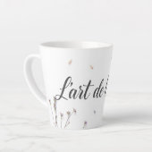 Modern L'Art de Vivre Aesthetic Personalized Latte Mok (Linkerhoek)