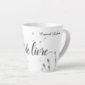 Modern L'Art de Vivre Aesthetic Personalized Latte Mok (Rechterhoek)