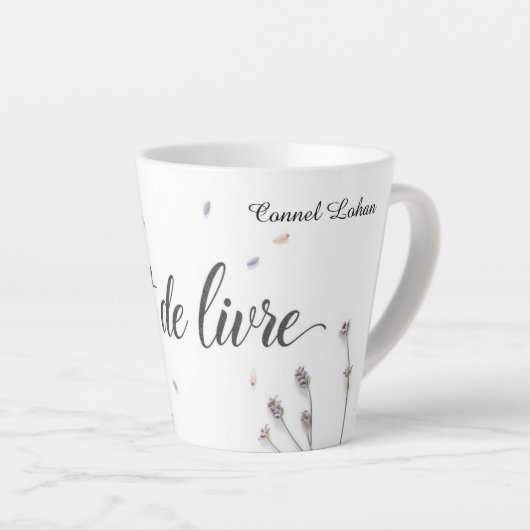 Modern L'Art de Vivre Aesthetic Personalized Latte Mok (Rechterhoek)