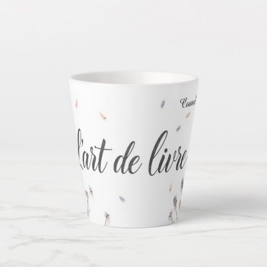 Modern L'Art de Vivre Aesthetic Personalized Latte Mok (Voorkant)