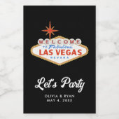 Modern Las Vegas Bruiloft Mini Wijn Label Wijn Etiket (Enkel label)
