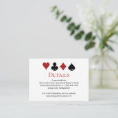 Modern Las Vegas Casino Kaart Suits Wedding Detail (Staand voorkant)