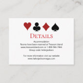 Modern Las Vegas Casino Kaart Suits Wedding Detail (Voorkant)