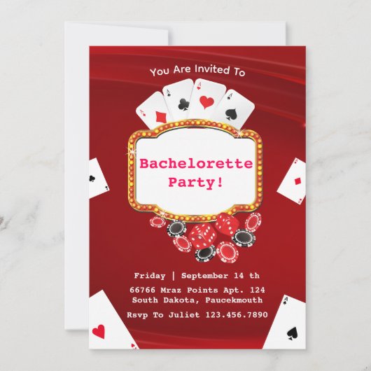 modern Las Vegas roze vrijgezellenfeest weekend Kaart (Voorkant)