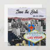 Modern Las Vegas Save the Date (Voorkant / Achterkant)