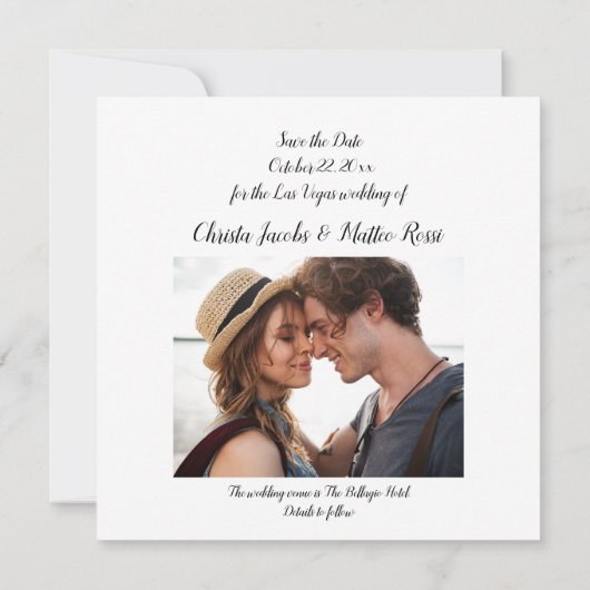 Modern Las Vegas Save the Date (Achterkant)