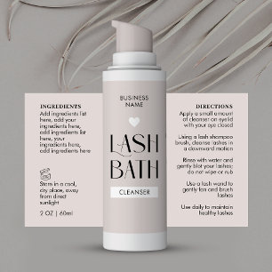 Modern Lash Bath Foam Cleanser Flesingrediënten Rechthoekige Sticker