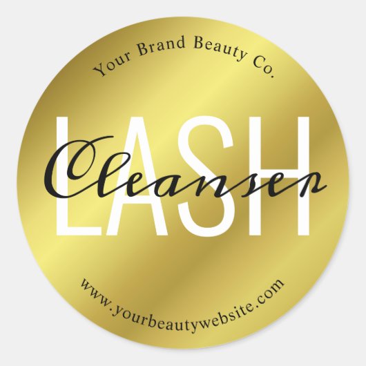 Modern Lash Cleanser Faux Golden Product Label (Voorkant)