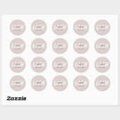 Modern lash stylist tan ronde sticker (Vel)