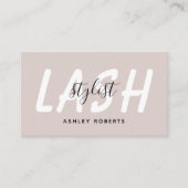 Modern lash stylist tan visitekaartje (Voorkant)