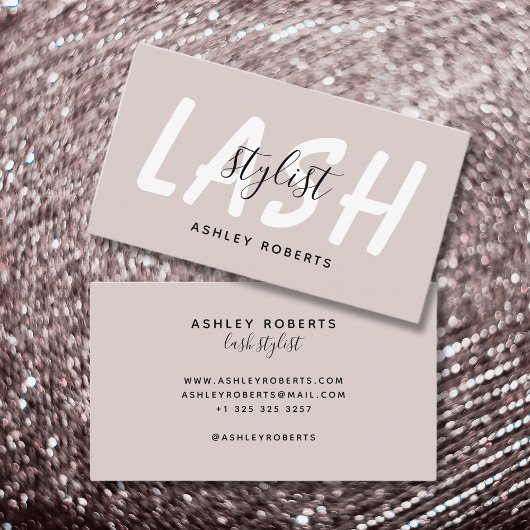 Modern lash stylist tan visitekaartje