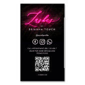 Modern Lashes Beauty Salon Lash Extensions QR Magnetisch Visitekaartje (Voorkant Verticaal)