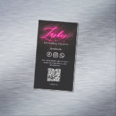 Modern Lashes Beauty Salon Lash Extensions QR Magnetisch Visitekaartje (Voorbeeld)