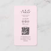 Modern Lashes Brows Schoonheidsspecialiste Monogra Visitekaartje (Achterkant)