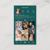 Modern Lashes Make-up Artiest Donker Blauwgroen In Visitekaartje (Voorkant)