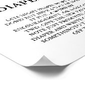 Modern Late Night Luier Baby shower Spel Poster (Hoek)