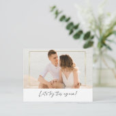 Modern Laten we deze opnieuw proberen kalligrafie  Aankondigingskaart (Staand voorkant)