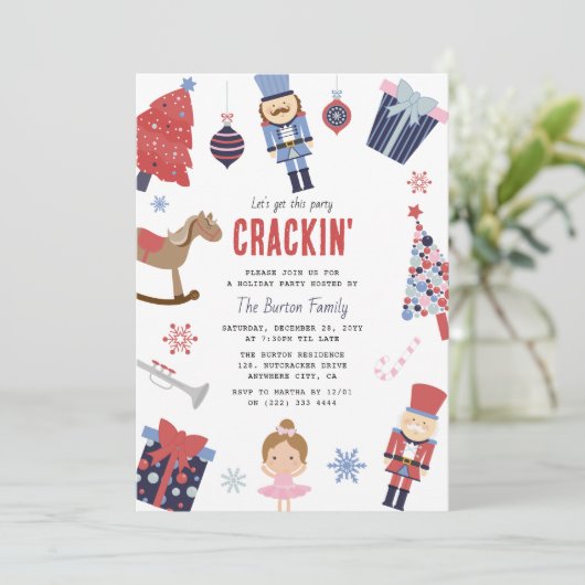 Modern Laten we dit feestje kraken' feestdag Kaart (Staand voorkant)