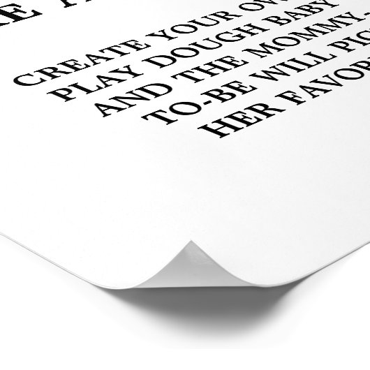 Modern laten we een Baby Baby shower Game teken ma Poster (Hoek)