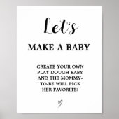 Modern laten we een Baby Baby shower Game teken ma Poster (Voorkant)