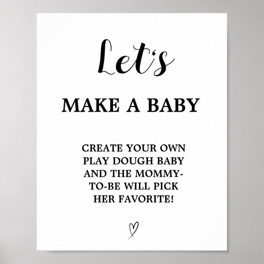 Modern laten we een Baby Baby shower Game teken ma Poster (Voorkant)