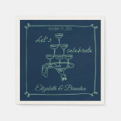 Modern Laten we Gepersonaliseerde bruiloft servet  (Voorkant)