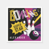 Modern laten we opvallen kleurrijke roze bowling p servet (Voorkant)