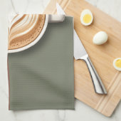 Modern Latte Art Heart  Theedoek (Quarter Fold)