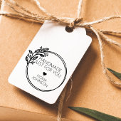 Modern Laurel Circular Handgemaakt voor jou Zelfinktende Stempel