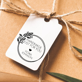 Modern Laurel Circular Handgemaakt voor jou Zelfinktende Stempel