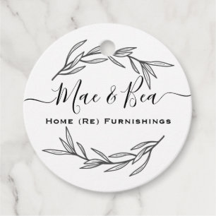 Modern Laurel Leaf Label