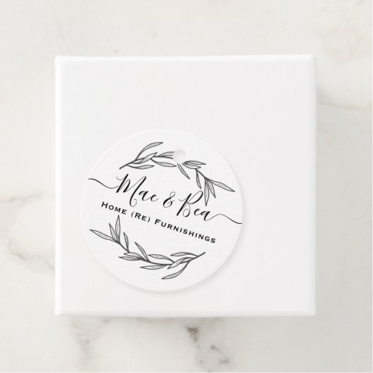 Modern Laurel Leaf Label (In situ)