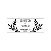 Modern Laurel Wedding Save the Date Rubberstempel (Afrduk)