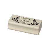 Modern Laurel Wedding Save the Date Rubberstempel (Stempel)