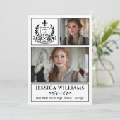 Modern Laurels 3 Photo Class of 2026 Graduation  Aankondiging (Staand voorkant)