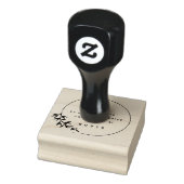 Modern laurier tak monogram retouradres rubberstempel (Stempel)