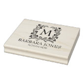 Modern lauriermonogram, klein bedrijf groot rubberstempel (Stempel)