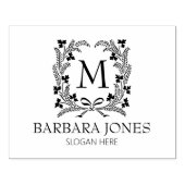 Modern lauriermonogram, klein bedrijf groot rubberstempel (Afrduk)