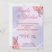 Modern Lavendar Wedding Invitation Card Kaart (Voorkant)