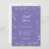 Modern Lavendel Glam Diamond Lijst Vrijgezellenfee Kaart (Voorkant)