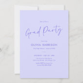 Modern Lavendel Script Arch Photo Afstuderen Kaart (Achterkant)