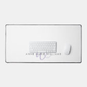 Modern Lavendel Script Monogram Bureaumat (Keyboard & Muis)