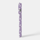 Modern Lavendel Tulp Wit Bloemmotief iPhone Hoesje (Linkerkant)