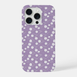 Modern Lavendel Tulp Wit Bloemmotief iPhone 15 Pro Case