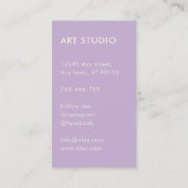 Modern lavendel wervelpatroon visitekaartje (Achterkant)