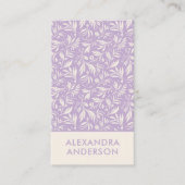 Modern lavendel wervelpatroon visitekaartje (Voorkant)