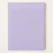 Modern Lavendel Wit Script Monogram Planner (Achterkant)
