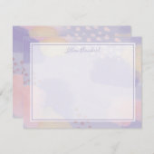 Modern Lavender Abstracte kunst Notitiekaartje (Voorkant / Achterkant)