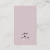 Modern Lavender Colored Earring Display Visitekaartje (Achterkant)